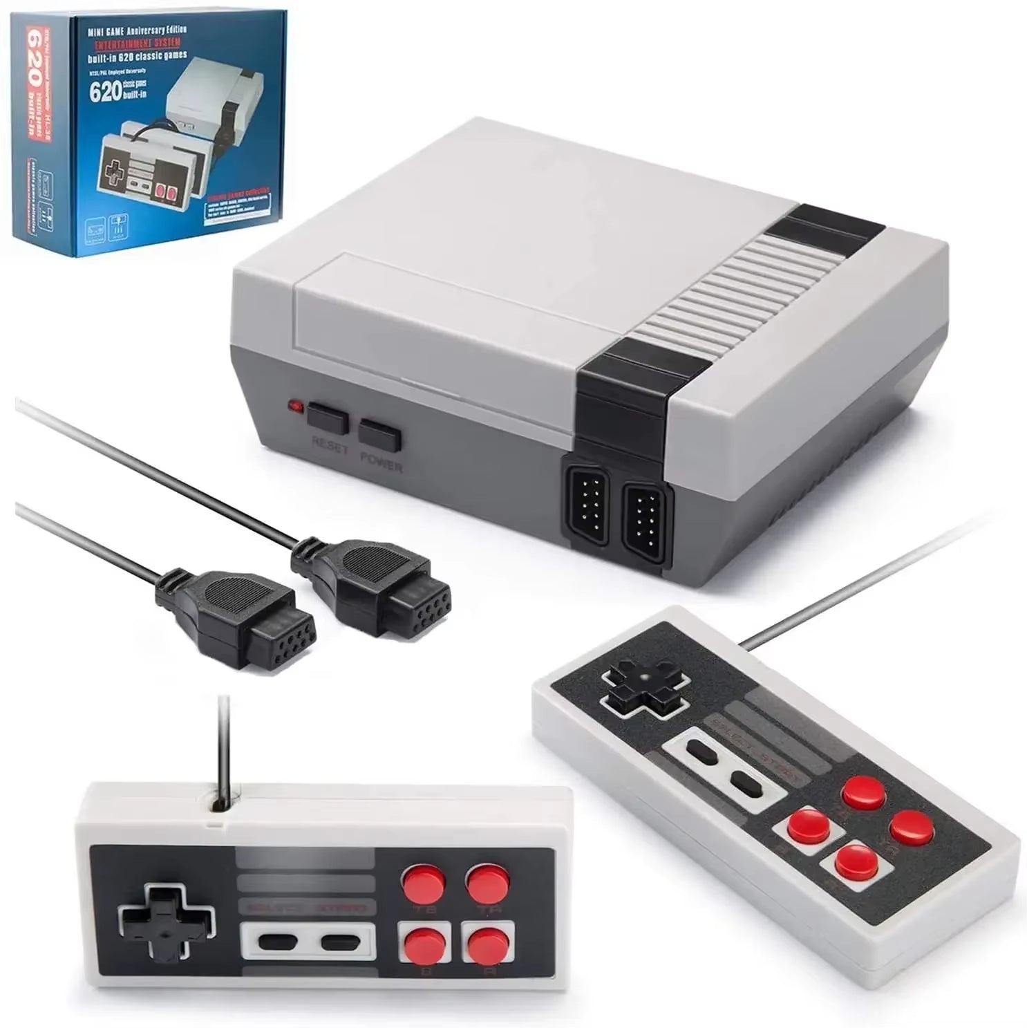 Classic Retro Game Console Mini Video Game Consoles with 620 Games for NES Game Handle Gaming - (AV Output)