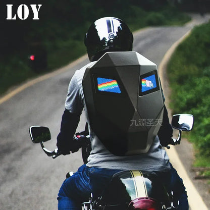 Mochila con pantalla LED para locomotora, para viajes de negocios, para ordenador portátil, para hombre, mochila expandible 